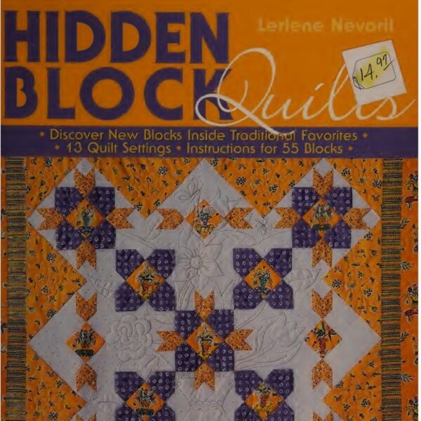 Hidden Block Quilts - 13 Quilt Settings and instructions for 55 Blocks Quilt Pattern - Art & Craft Magazine- Instant Download PDF Version