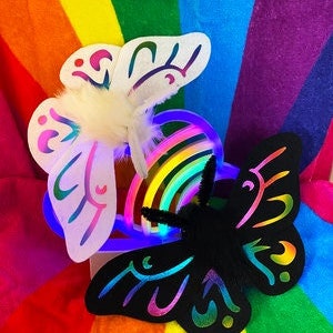 Pridewings Moth Plush - White or Black