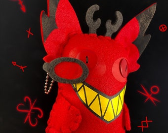 Vervloekte kat Alastor Poppet Plush - Hazbin Hotel Meme