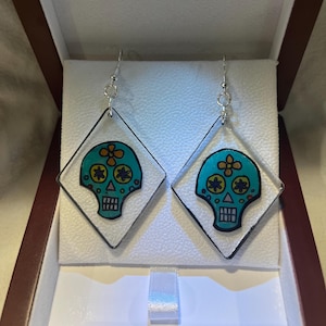 Handmade Sugar Skull Earrings