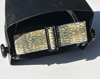 2” Welding Hood Strap Snake Skin Pattern for  Fiber Metal, Outlaw, Pipeliner Cloud, Jackson, Tefuawe/Armour Guard 2.0, Hobart, or Huntsman
