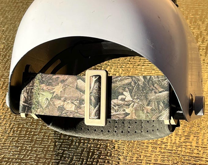 2” Welding Hood Strap Camo Woods for  Fiber Metal, Outlaw, Pipeliner Cloud, Jackson, Tefuawe, Hobart or Huntsman