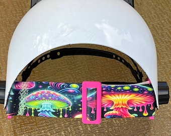 2” Welding Hood Strap Psychedelic Shrooms for  Fiber Metal, Outlaw, Pipeliner Cloud, Jackson, Tefuawe, Hobart, or Huntsman