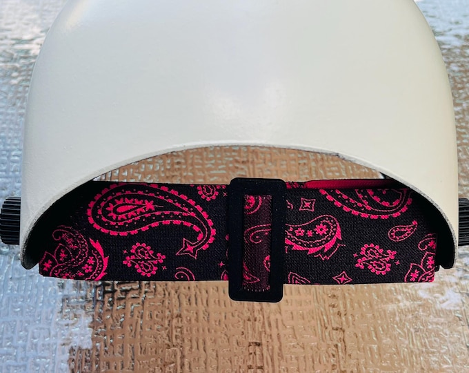 2” Welding Hood Strap Pink Paisley for  Fiber Metal, Outlaw, Pipeliner Cloud, Jackson, Tefuawe, Hobart, or Huntsman