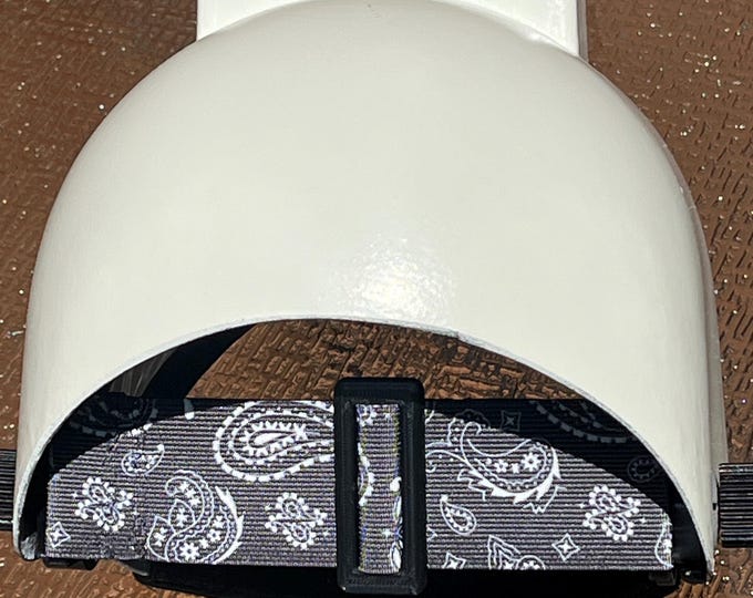 2” Welding Hood Strap Black and White Paisley for Fiber Metal, Pancake, Outlaw, Pipeliner Cloud, Jackson, Tefuawe, Hobart, or Huntsman