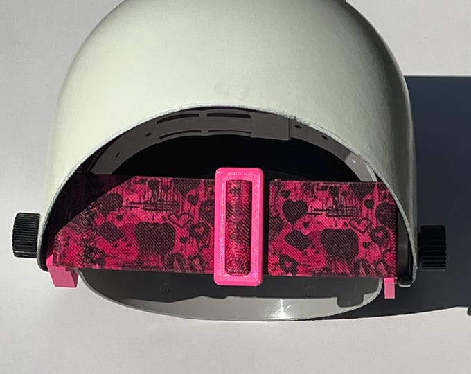 2” Welding Hood Strap Pink Emo for  Fiber Metal, Outlaw, Pipeliner Cloud, Jackson, Tefuawe/Armour Guard 2.0, Hobart, or Huntsman