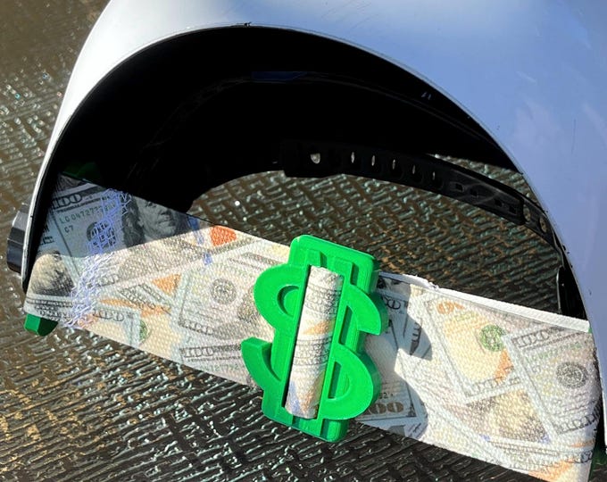 2” Welding Hood Strap Big Money for  Fiber Metal, Outlaw, Pipeliner Cloud, Jackson, Tefuawe, Hobart, or Huntsman.