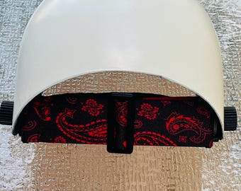 2” Welding Hood Strap Red Paisley for  Fiber Metal, Outlaw, Pipeliner Cloud, Jackson, Tefuawe, Hobart or Huntsman.