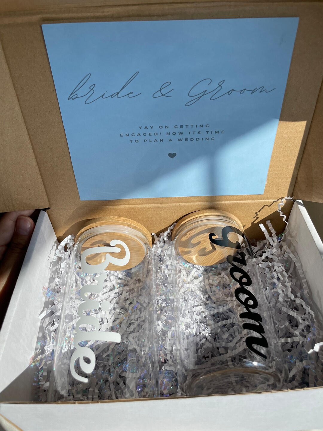 Just Engagedbride and Groom Box Bride Gifts Groom Gifts Etsy