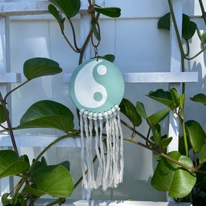 Yin & Yang + wall decor + boho + handmade