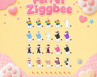Pegatinas de Ziggbee Hurón / Set de decoración Kawaii para agenda y diario