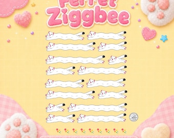 Pegatinas de hurón Ziggbee Long Boi / Set de arte animal Kawaii para agenda
