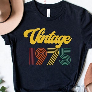 50th Birthday Shirt Vintage 1975 Shirt for 50th Birthday custom Birthday Gift For Men 50th Birthday Born in 1975 shirt Retro Birthday tee
