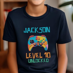 Custom Level Unlocked Birthday Shirt, Birthday T-Shirt for Gamers, Personalized Birthday Shirt, Custom Level Unlocked Shirt, Gifts for gamer