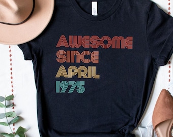Awesome Since 1975 T-Shirt, 50th Birthday Gift