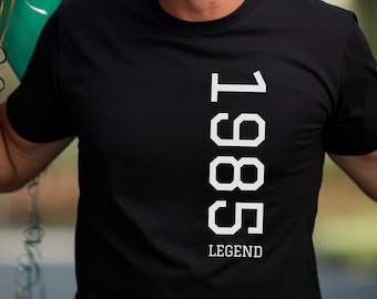 Maglietta vintage da uomo del 1985, maglietta leggendaria per il 40° compleanno