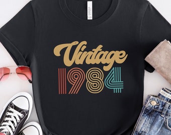 Vintage Year Shirt, Custom Year Tee, Retro Birthday T-Shirt, Personalized Gift for Him Her, Milestone Outfit