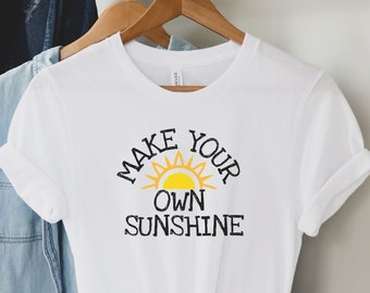 Summer Vibe Tee: Make Your Own Sunshine, Retro Beach Shirt