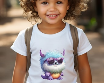 Monster Kleinkind T-Shirt: Papas kleines Monster, Halloween Shirt