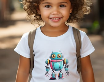 Robot Shirt for Kids, Robot Birthday Shirt, Boys Robot T-Shirt, Girls Robot Shirt, Robot Theme, Sci-Fi Robot Shirt, Retro Robot, Cute Robot