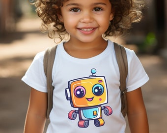 Robot Toddler Tee - Retro Sci-Fi Shirt