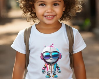 Robot Toddler T-Shirt, Sci-Fi Birthday Theme