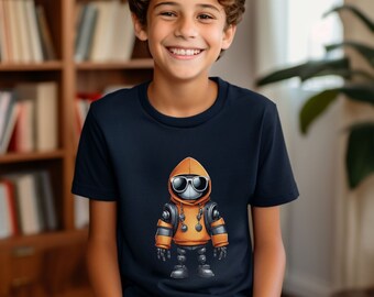 Retro Robot Kids T-Shirt, Sci-Fi Birthday Theme
