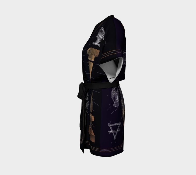 100% Silk Twill Witchy Ritual Robe, Handmade in Canada, Cat Demon Robe ...
