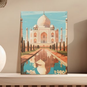 Taj Mahal Art Print: Indian Monument Illustration (Digital Download)
