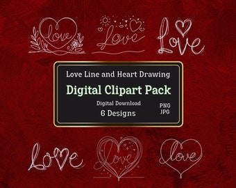 Love Heart Line Art: Minimalist Drawing (Digital Download)