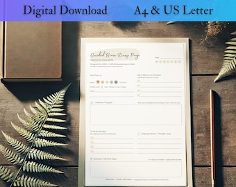 Adhd & Add Guided Brain Dump | Mental Clarity Sheet | A4, US Letter | Printable PDF, PNG
