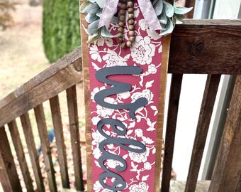Home Sweet Home Front Porch Leaner | Spring Decor | Rustic Wood  Sign | 3D Front Door Decor | Welcome Sign Porch Leaner | Home Decor