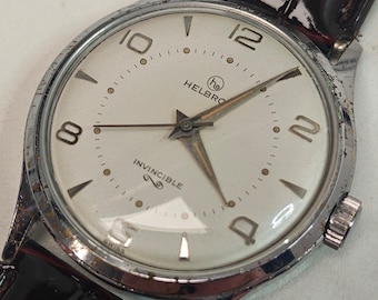 Vintage Helbros Invincible Swiss Mechanical Watch | 1950s 