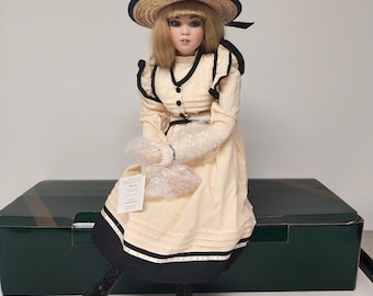 Vintage Jan McLean Marilou Porcelain Doll Limited Edition w Box COA Victorian Style Collectible Doll Home Decor