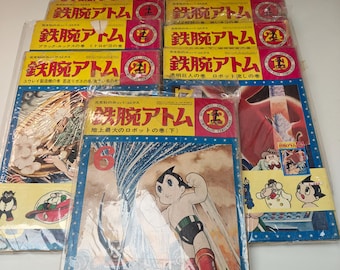 Vintage Astro Boy Manga Lot – 11 Original Japanese Issues, 1950s–60s, Tezuka, Complete Pages, AS IS