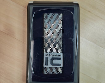 Encendedor piezoeléctrico Maruman IC-501 antiguo con caja, fabricado en Japón para piezas o reparación.