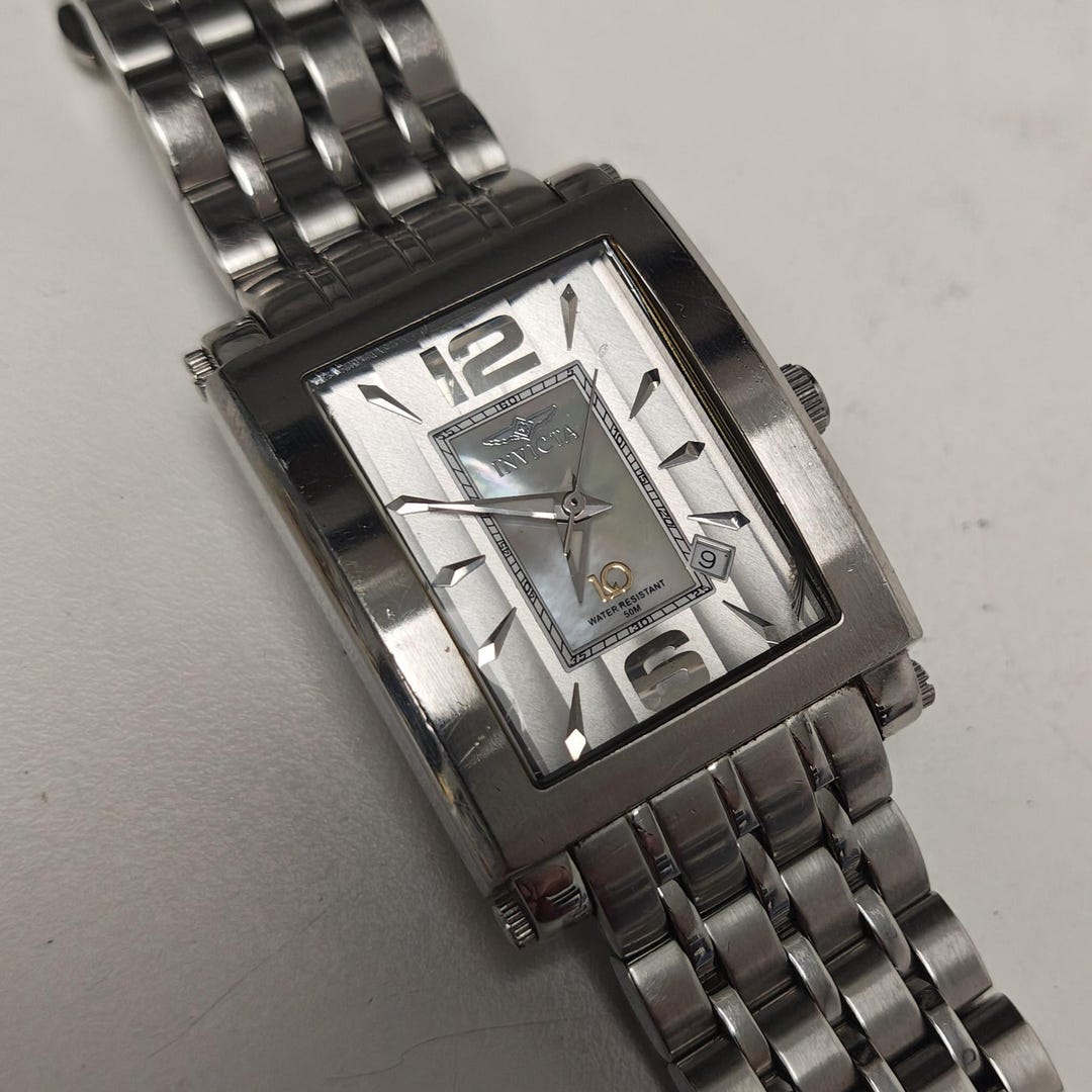 Invicta Swiss Quartz Watch | Rectangular Stainless Steel, Sapphire ...