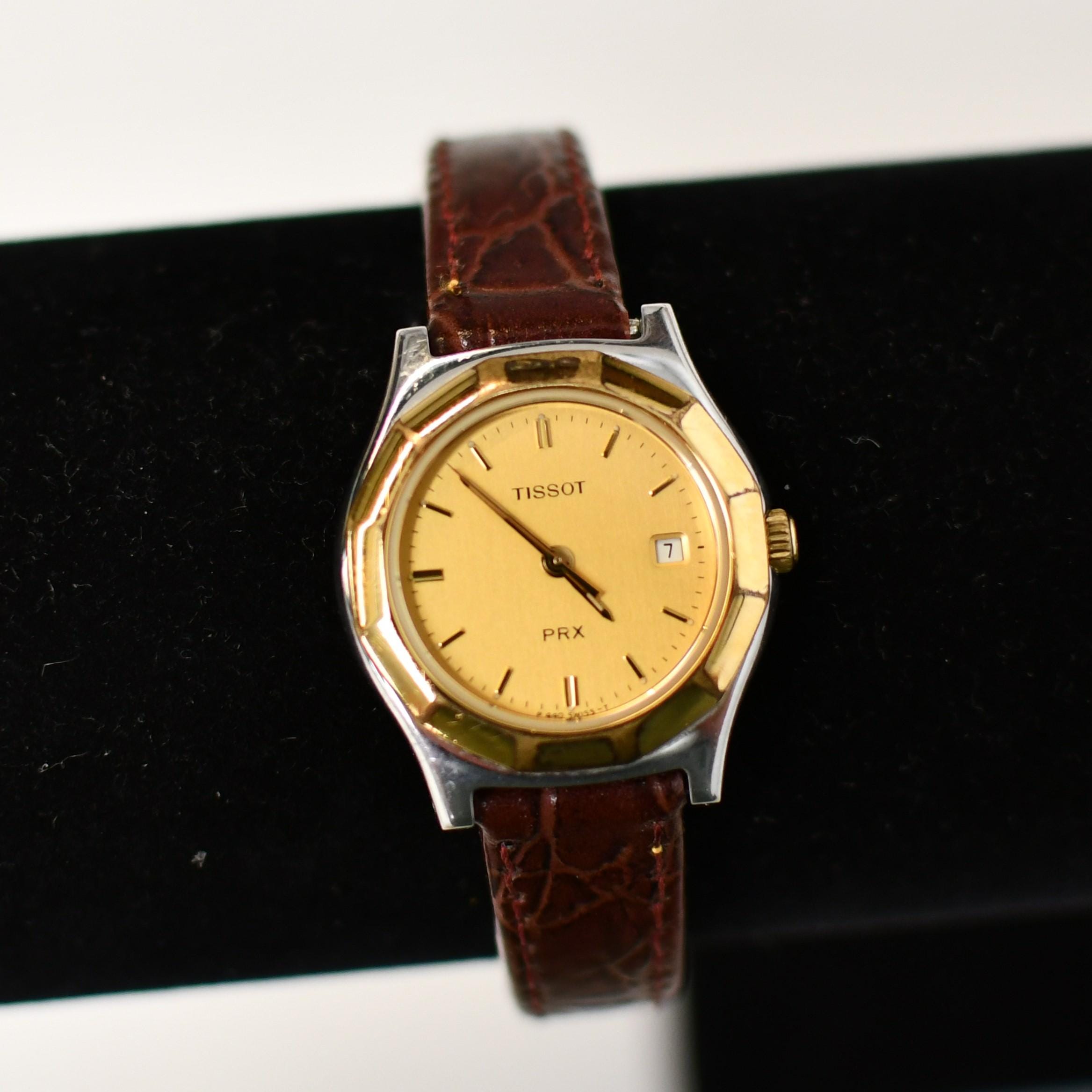 Vintage Tissot PRX P340 Swiss Quartz Watch Sapphire Crystal Gold