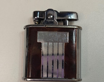 Vintage Ronson Petrol Feuerzeug Braun Emaille Art Deco USA Nicht Arbeiten Für Reparatur oder Display