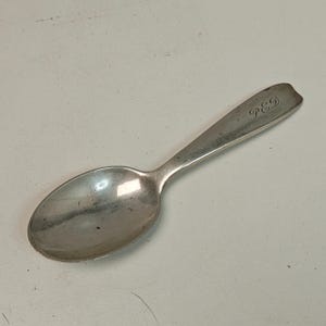 Antik Tiffany & Co Sterling Silver Babysked Monogram P.E.D. 5" Fiolmönster 25,7g Viktorianskt Bestick