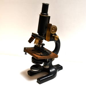 Antique Spencer Brass Microscope c.1900s – Vintage Scientific Instrument
