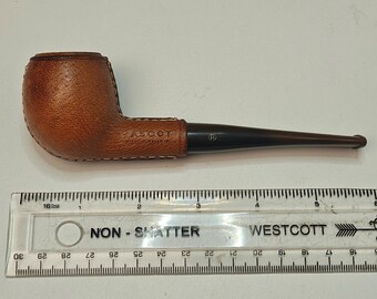 Vintage Ascot Meerschaum gesäumte Briar Pfeife Italien, langer Stiel, ungerauchte Tabakpfeife