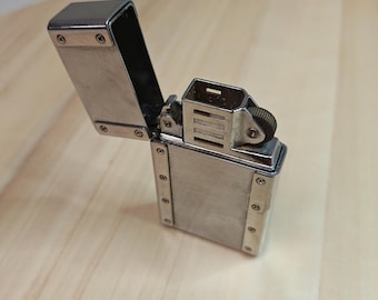 Vintage Maruman GL-167 Lighter Japan Industrial Design Chrome Gas Lighter Needs Repair