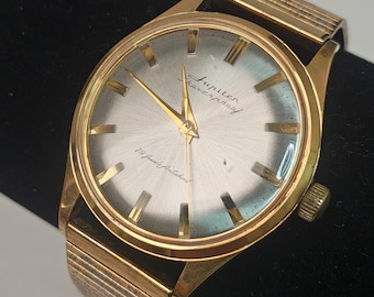1950s Seiko Super Nivaflex 15J Gold Filled Vintage Dress Watch