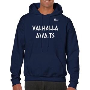 Bluza z kapturem Viking Valhalla Awaits | Bluza z kapturem Viking Warrior – Odzież w stylu mitologii nordyckiej dla współczesnych wojowników