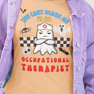 Retro Cute You Cant Scare me Halloween Shirt For Medical Therapists