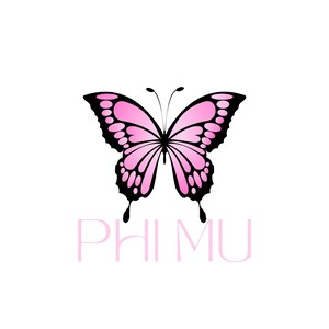 Phi Mu Butterfly Image
