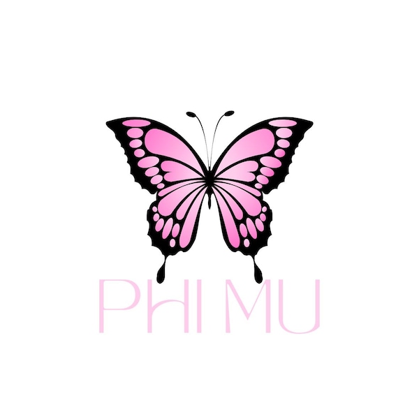 Phi Mu Butterfly Image