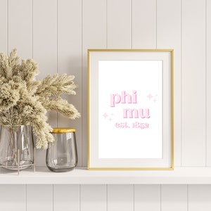 Phi Mu Sorority Print