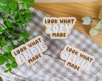 Look What I Made Fridge Magnet | Kids Artwork Magnet | Personalised Art Magnet | Kids Display Magnet | Kids Fridge Magnet | Custom Magnet